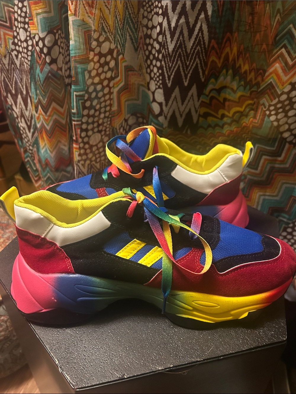 Multicolor Chunky Sneakers - Rainbow Accent